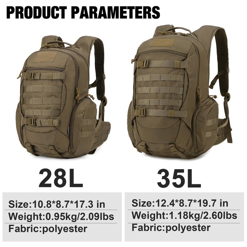 Mardingtop 28L/35L Tactical Backpacks Molle Hiking daypacks for Camping Hiking Military Traveling Motorcycle - Image 2
